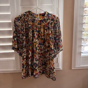 Ann Taylor Colorful Floral Blouse